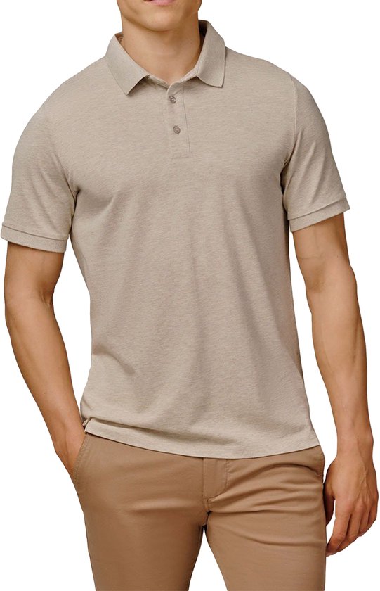 Bamboo Elements – Herren-Poloshirt – Dark Sand Beige - Größe M – Herren-Poloshirt – Kurzarm – Piqué-Stoff – Herren-T-Shirt – Bambus