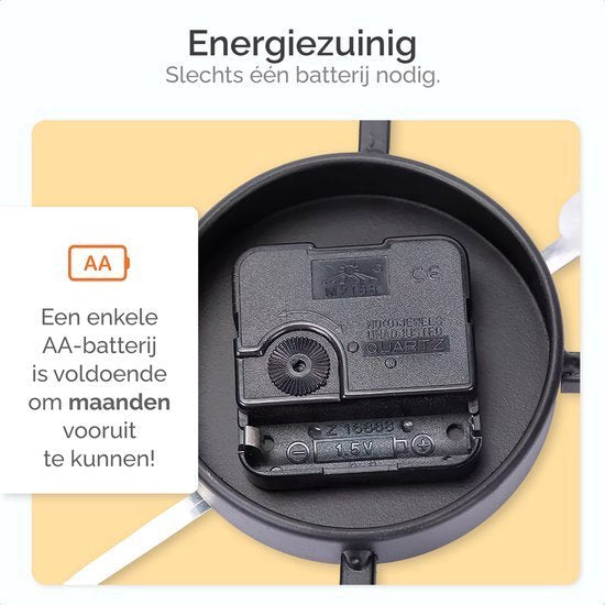 Goliving Wanduhr Industrial - Geräuschloses Uhrwerk - Moderne Wanduhr - Metall - Ø 60 cm - Schwarz