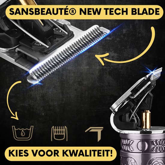 Professionelle kabellose T-Klingen-Haarschneidemaschine - Sansbeauté® Buddha Trimmer - Bartschneider - Haarschneider Herrenkopfhaar - Cheveux Haar - Haartrimmer - Friseur Haar Maschine - Haarschneider - Barbier Haarschneider - Friseurset