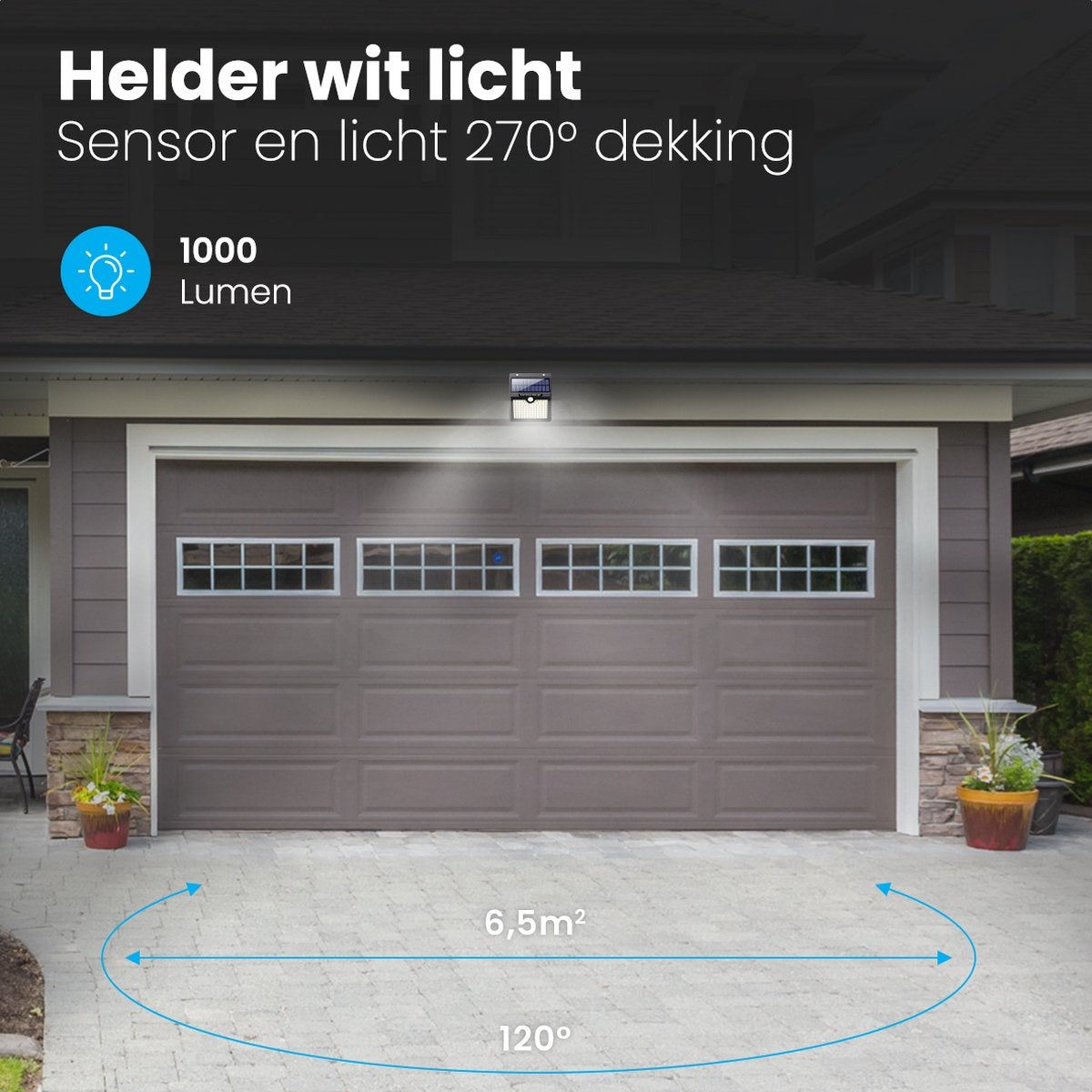 Auronic Solar Außenleuchte mit Bewegungssensor - Wandleuchte mit Sensor - Solar - 97 LEDs - IP65 - 4 Stück - Schwarz