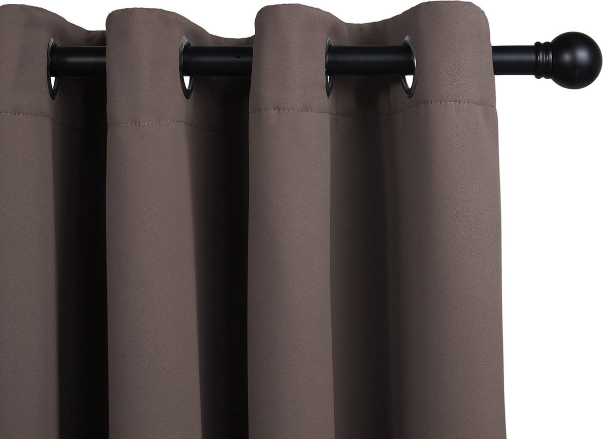 Home&Comfort Vorhang - Dunkel Taupe - 300 x 250 cm - Polyester