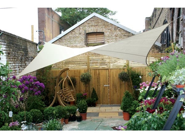 Perel Sonnensegel - Quadratisch - 5 X 5 M - Farbe: Creme