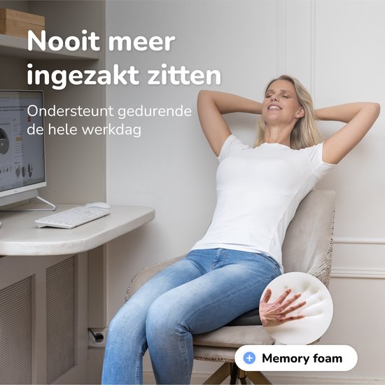 Sitzkissen Orthopädisch - Donut Kissen - Bounce - Ergonomisch - Memory Schaum - Für Auto, Bürostuhl & Sofa - Alyze