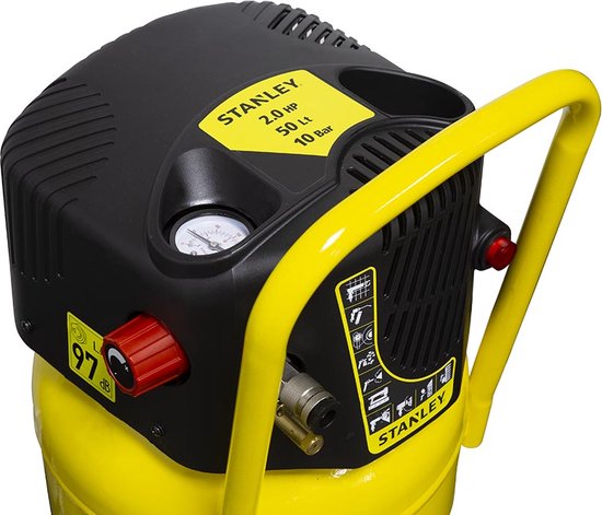 Stanley – D230/10/50V Luftkompressor – 10 bar – ölfrei, Tankvolumen 50 l