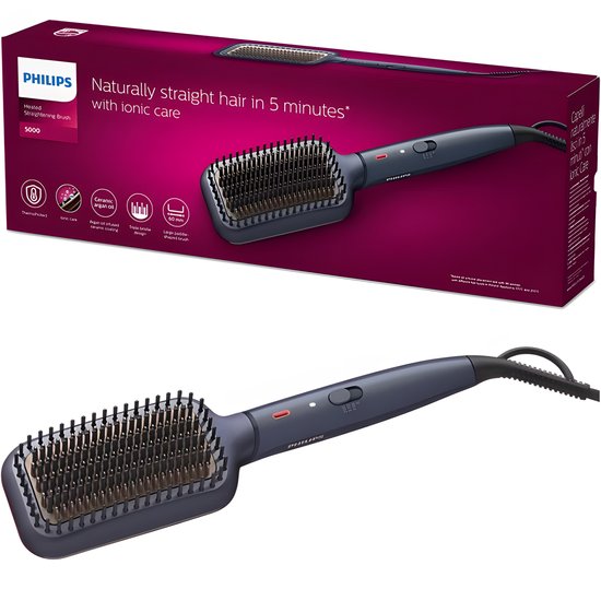 Philips StyleCare Essential BHH885/00 Stylingbürste – Keramikbeschichtung – Ionisierung – ThermoProtect – Dunkelblau