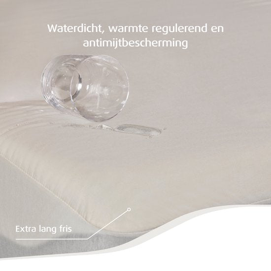 Home by TEMPUR® Matratzenschoner – Bio-Baumwolle - Wasserdicht & wärmeregulierend – 160 × 210 × 25 cm – Natur