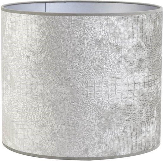 Light & Living Zylinder Lampenschirm Chelsea - Silber - Ø35x30cm - für Tischlampen, Stehlampen, Pendellampen