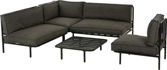 Mica Decorations Celo Lounge Bank - L122 x B83 x H78 cm - Metall - Schwarz