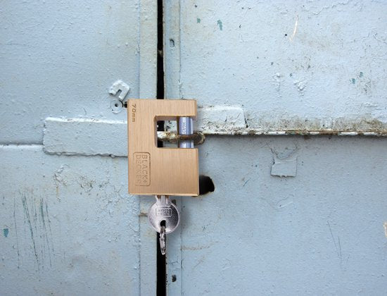 BLACK+DECKER Vorhängeschloss - 70mm - Inkl. 3 Schlüssel - Massivmessing