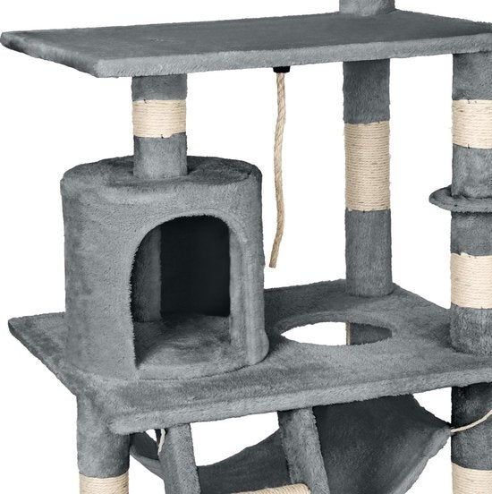 tectake Stokely Kratzbaum - Grau - 141 cm