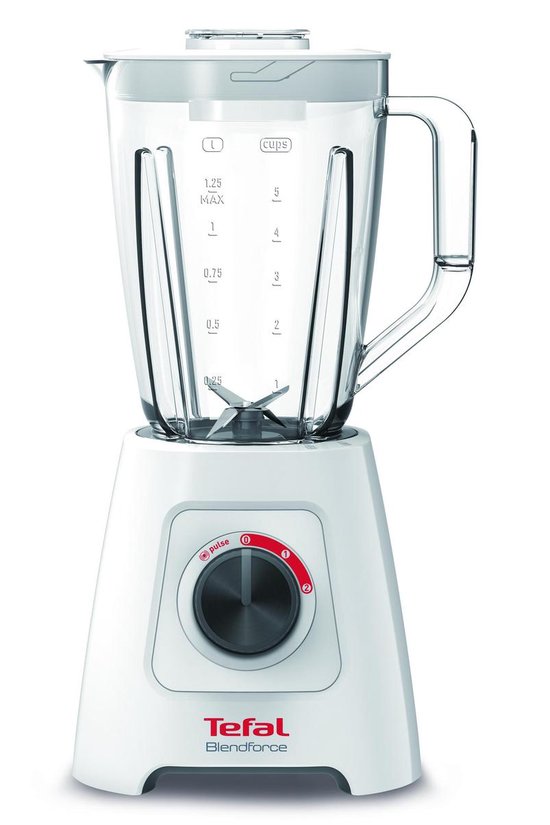 Tefal Blendforce II BL4201 – Mixer – 1,25 l – Smoothie-Mixer – Pulsfunktion – 600 W – Weiß