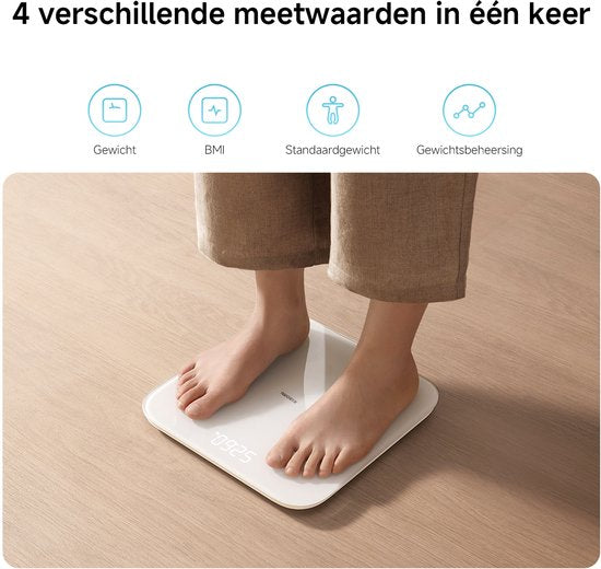 Xiaomi Smart Scale S200 Weiß | Intelligente Personenwaage | Genauigkeit: 0,05 kg | BMI | Xiaomi Home App | Bis zu 150 kg
