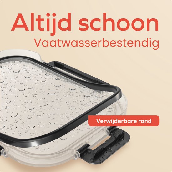 KitchenBrothers Meal Prep Trays Set - Glas Lebensmittel Lagerung Schalen - luftdicht - BPA frei - Gefrierschrank Schalen - Lagerung Schalen - 6.79L - Glas - 12 Stück