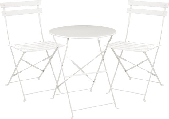 Mica Decorations Laurence Bistro-Set - 3er-Set - Metall - Weiß