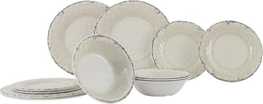 Gimex – Stone Line – Geschirr – Sand – 12-teilig
