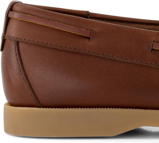 Travelin' Exmouth Men - Schnürbare Ledermokassins - Größe 42 - Stiefelschuh - Braunes Leder