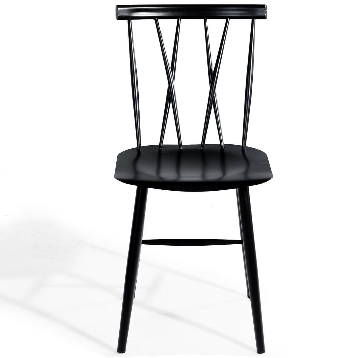 coast 2er-Set schwarze Metall-Esszimmerstühle - 40 x 51,5 x 82 cm - Küche/Esszimmer/Bar