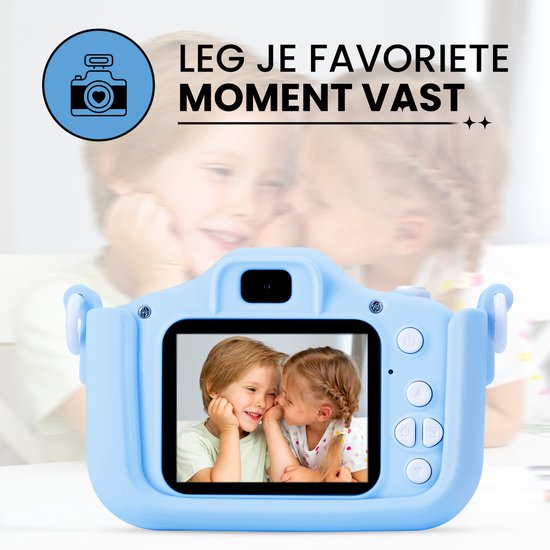 Bambini Kinderkamera - Digitalkamera für Kinder - Digitalkamera - Kinderkamera - 1080P HD - Blau