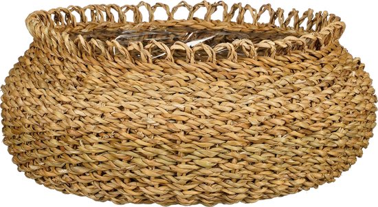 Mica Decorations Gourdon Pflanzenkorb - 4er-Set - H17 x Ø31 cm - Braun