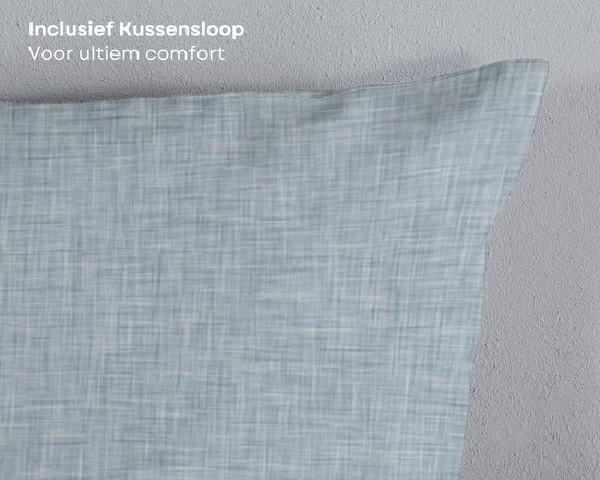 Flanell Bettbezug 200x200 cm - Blumen und Blätter Druck - Grau/Rosa - 2 Personen - 100% Baumwolle Flanell