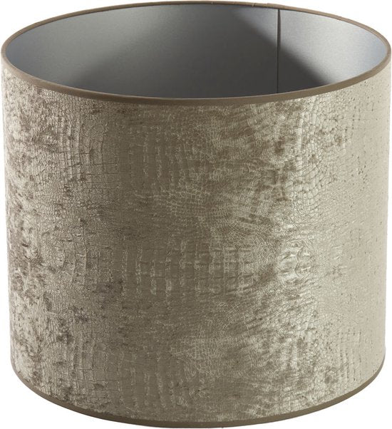 Light & Living Zylinder Lampenschirm Chelsea - Silber - Ø35x30cm - für Tischlampen, Stehlampen, Pendellampen