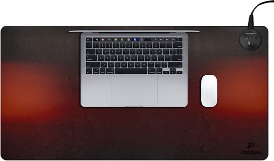 imoshion - Beheiztes Schreibtischpad - 3 Stufen - 40 bis 60 Grad - 90 x 45 cm - Schwarz