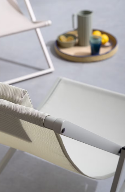 Bizzotto Liege Taylor Breeze 65 x 200 x 102 cm - Aluminium & Textil, Grau