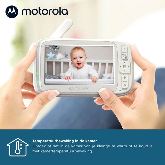 Motorola Nursery Babyphone mit Kamera – Babyphone VM75 – Babykamera mit Farbdisplay, Zwei-Wege-Kommunikation, Schlafliedern und Infrarot-Nachtsicht – 300 m Reichweite