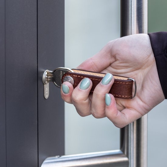 Northwall Schlüsselanhänger / Schlüssel-Organizer - 100% echtes Leder - Schlüssel-Organizer Schlüsselanhänger - 2 bis 7 Schlüssel (schwarz)
