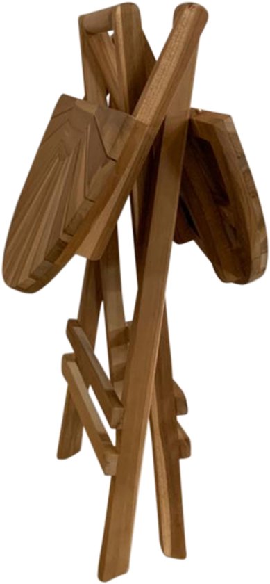 AXI Gia Teak-Gartentisch, rund – 60 x 60 x 75 cm – zusammenklappbar – runder Klapptisch – Gartentisch aus Holz – braun – für 2 Personen – für Garten, Terrasse und Balkon