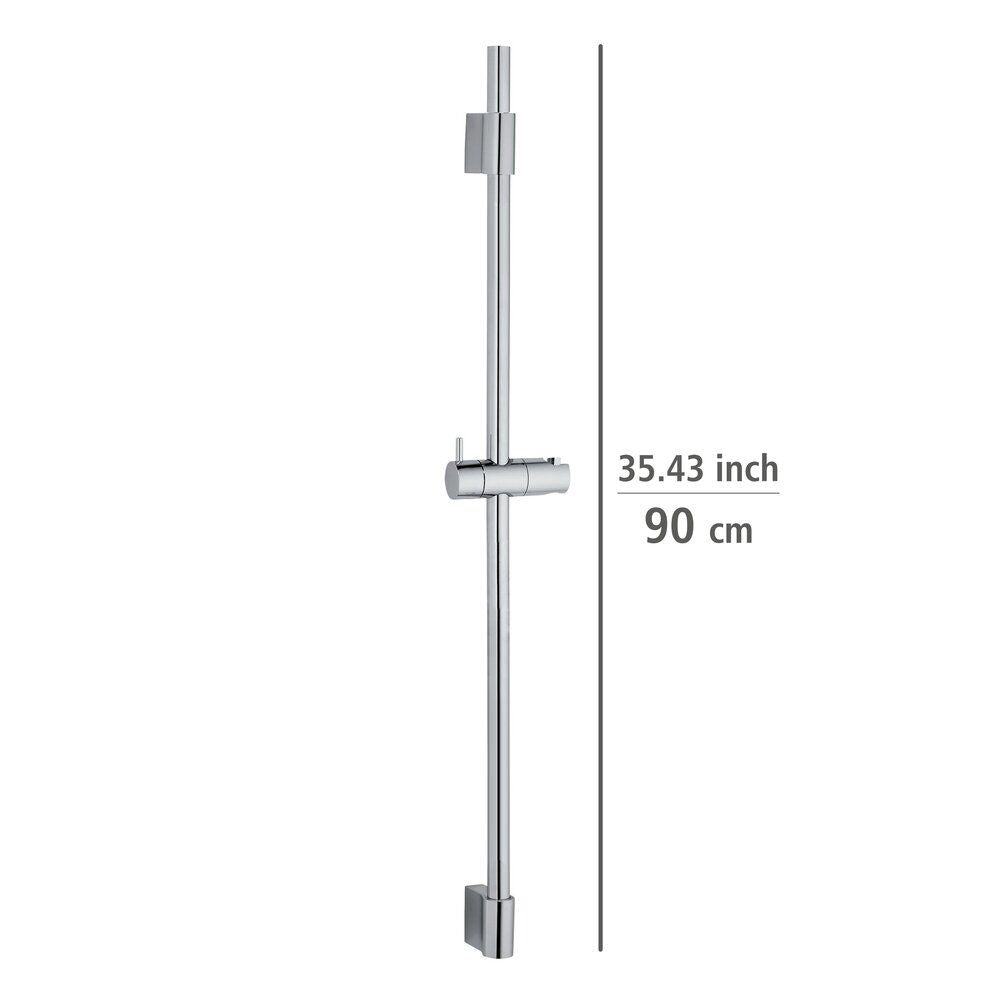 Glänzende, silberfarbene Duschstange aus Edelstahl für Handbrause, 90 cm, Classic – Wenko