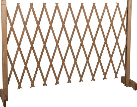 Pet Treatment Hundezaun - ausziehbar von 30 auf 117 cm - für Treppen oder Türöffnungen - Holz