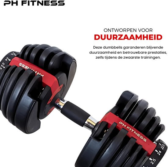 DH FitLife 2026 verstellbares Hantelset – 2,5 bis 25 kg – 18 Gewichtsstufen