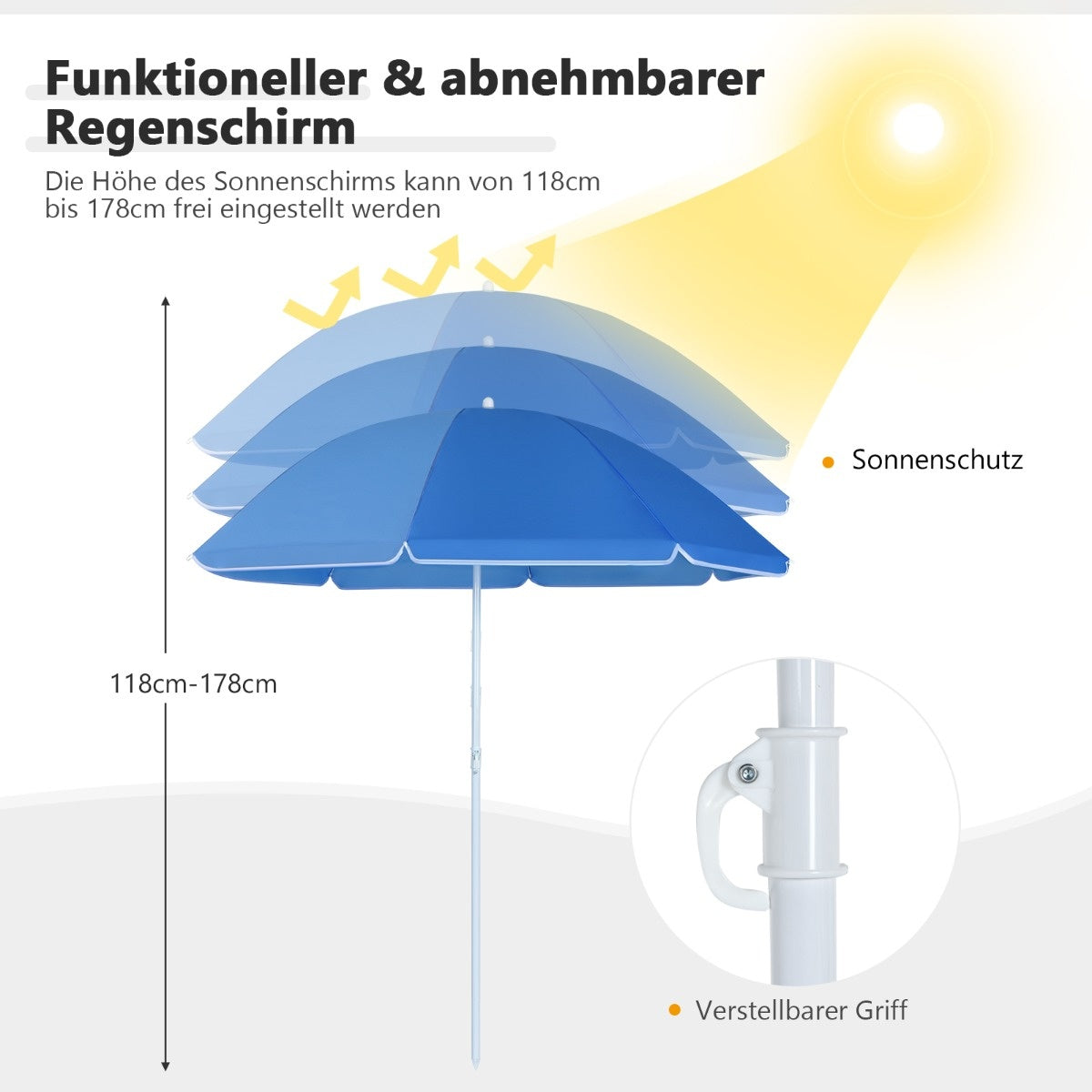 Coast campingstoel met parasol dubbele vouwstoel met bekerhouder koeltas turquoise