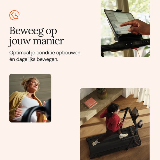 Moov Run Klappbares Laufband – Walking Pad – Zusammenklappbares Laufband – Laufband 1–14 km/h – inkl. Zubehör