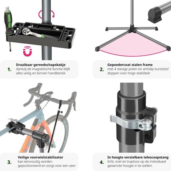 tectake - Montageständer E-Bike - max. 45 kg - 400991