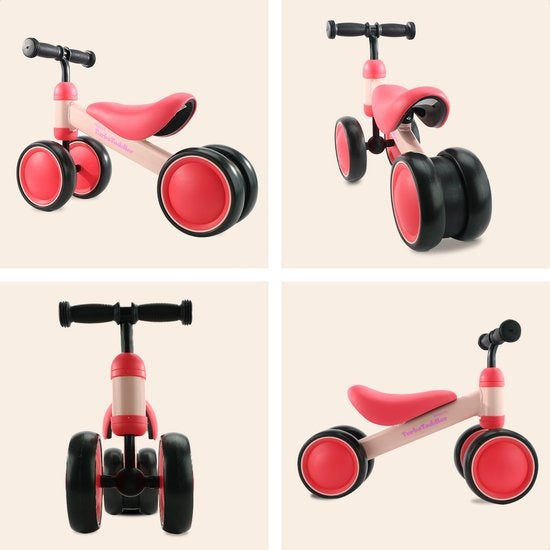 LifeGoods TurboToddler Balance Bike - Spielzeug ab 1 Jahr - Jungen und Mädchen - Kinder Roller - Pink