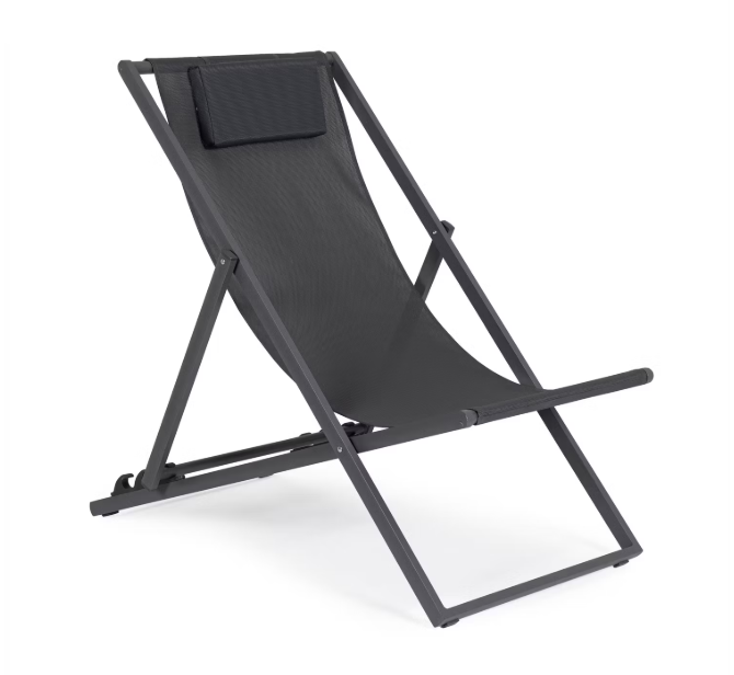 Bizzotto Liege Taylor 65 x 200 x 102 - 42,5 cm | Dunkelgrau