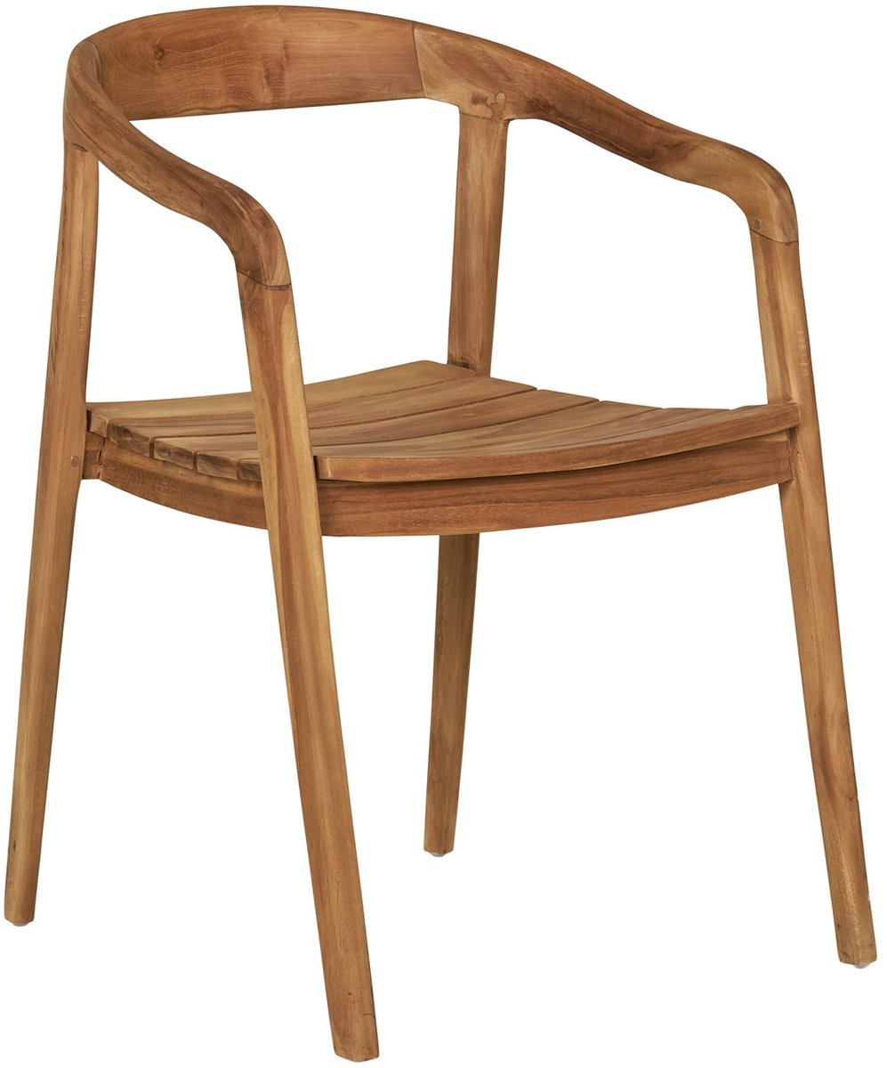 House Nordic Dining Chair Otero - Teak - Skandinavisches Design - Mit Armlehnen - Natürlich - 1 Stück