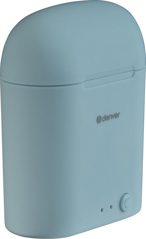 Denver TWE-46 - Ohrhörer - Drahtlos - Drahtlose Ohrhörer - Bluetooth - mit Ladeetui - Freisprecheinrichtung - Sport - Headset - In-Ear - Bluetooth 5.0 - Hellblau