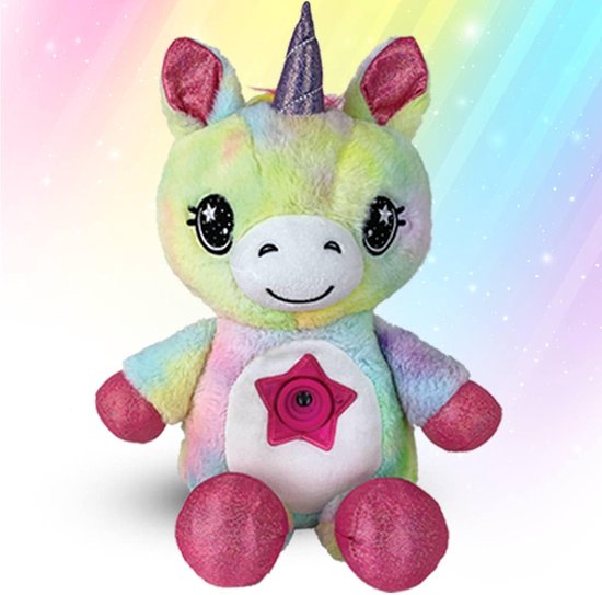 StarBelly Dream Lites – Regenbogen-Einhorn – Kuscheltier – Sternenprojektor – Nachtlicht – Kinder
