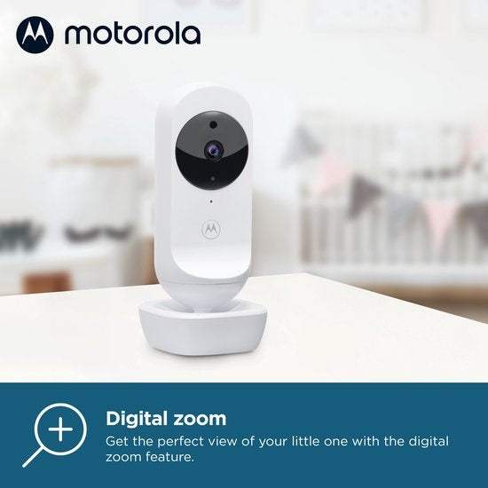 Motorola Babyphone für Kinderzimmer - mit Kamera - VM34 - 4,3-Zoll-Farbdisplay - Infrarot-Nachtsicht - Talk-back-Funktion - Wiegenlieder