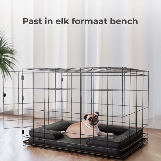 CozySense® Orthopädischer Hundekorb - 60 x 42 cm - Größe S - Wasserdichtes Hundebett mit waschbarem Bezug - Geeignet als Sitzkissen - Schwarz