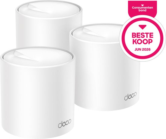 TP-Link Deco X50 – Mesh-WLAN – WLAN-Verstärker – WLAN 6 – 3000 Mbit/s – 3er-Pack