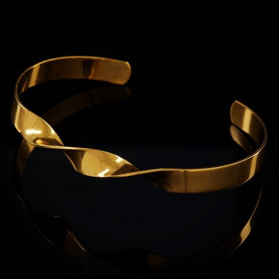 Laura Ferini Damenarmband Sera Gold - Gold Armreif - 18K Gelbgold vergoldet - Schmuck - Accessoires - Schmuck - Damenarmband - Gold