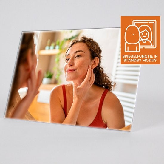 Denver Digitaler Fotorahmen mit SPIEGEL DISPLAY 10.1 Zoll - Frameo App - Fotorahmen - 16GB - PFF1041 - Weiß