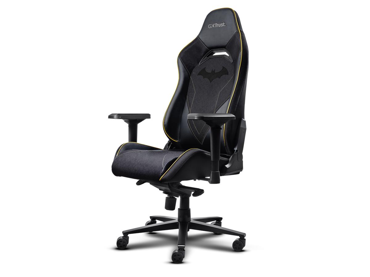 Trust GXT 721BM Ruya Pro Gaming-Stuhl – Batman Edition – Ergonomisches Design – Schwarz/Gelb