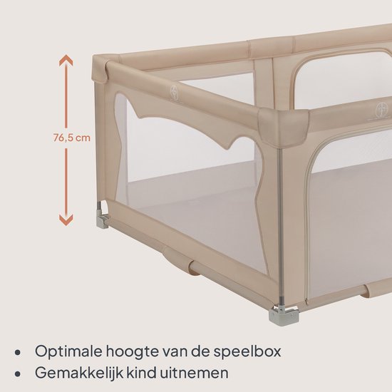 Lionelo Florence Easy Fold – Laufstall / Babybox – Lässt sich sehr schnell zusammenklappen – 150 x 180 cm – für zu Hause und im Garten – 0–48 Monate – Sicherer Laufstall – Tragetasche – Kompakt zusammengeklappt – Spielbox mit atmungsaktivem Netz – 2 Seite