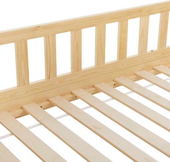 Kinderbett Marli - 80 x 160 cm - Holzfarbe - inkl. Bettkästen
