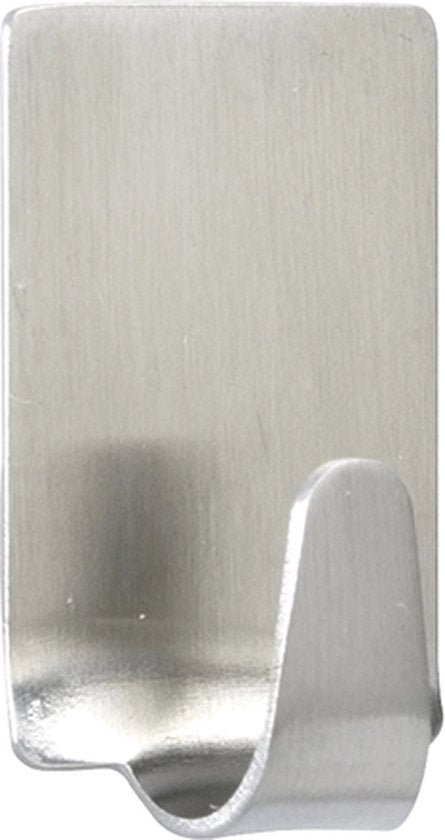 Wenko Wandhaken, rechteckig, 4er-Set – Schwarz – Selbstklebend